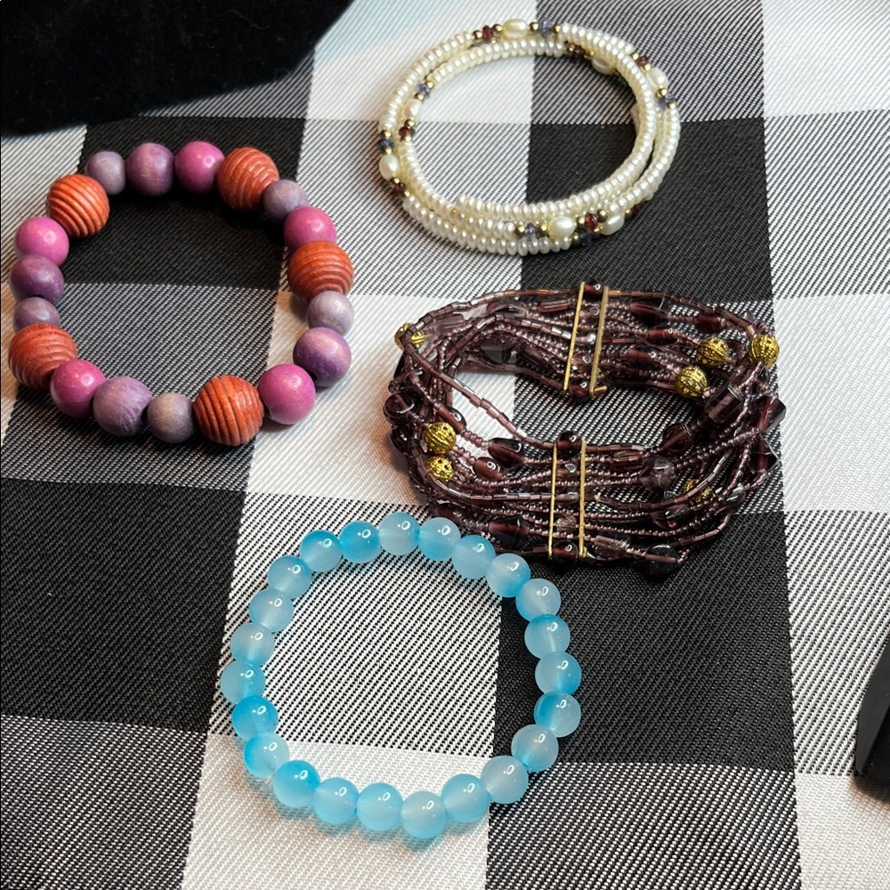 Chic Multicolor Beaded Bracelet Set